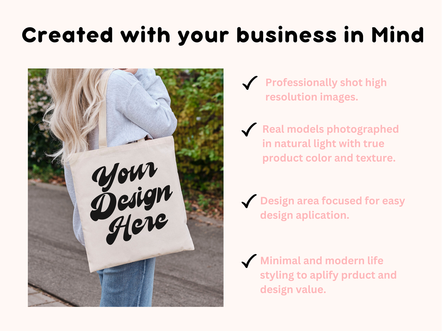 Liberty Canvas Bag Mockup - High-Quality Minimalist Tote Photo with Editable Boho Market Tote Design