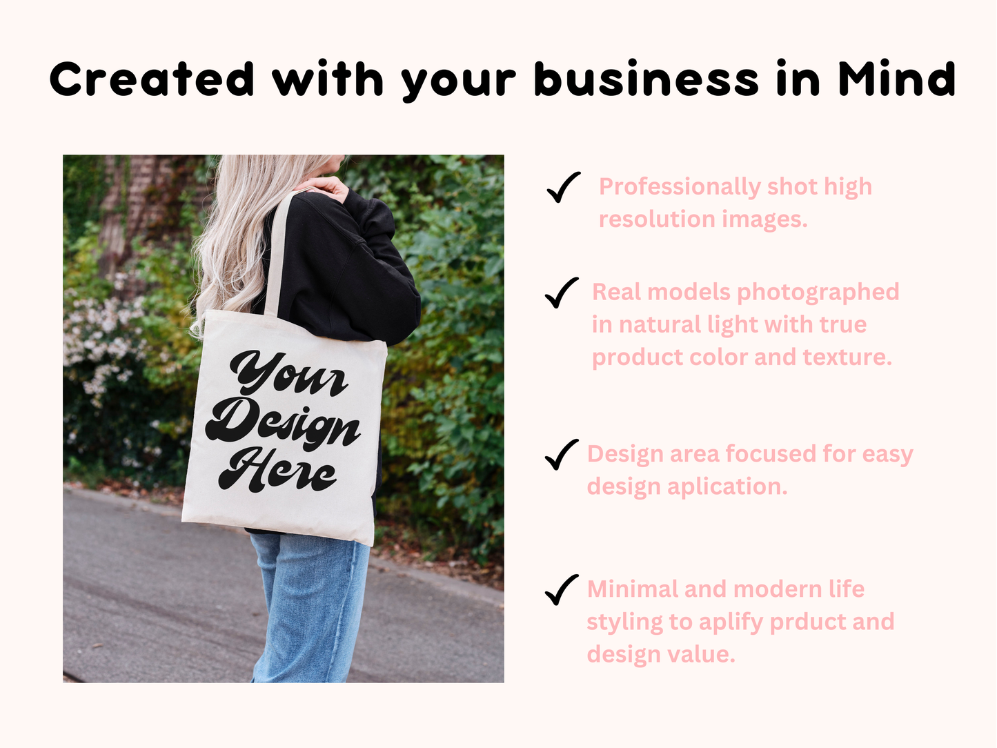 Liberty Tote Mockup - Realistic Natural Style Canvas Bag with Editable, Customizable Shopper Bag Template