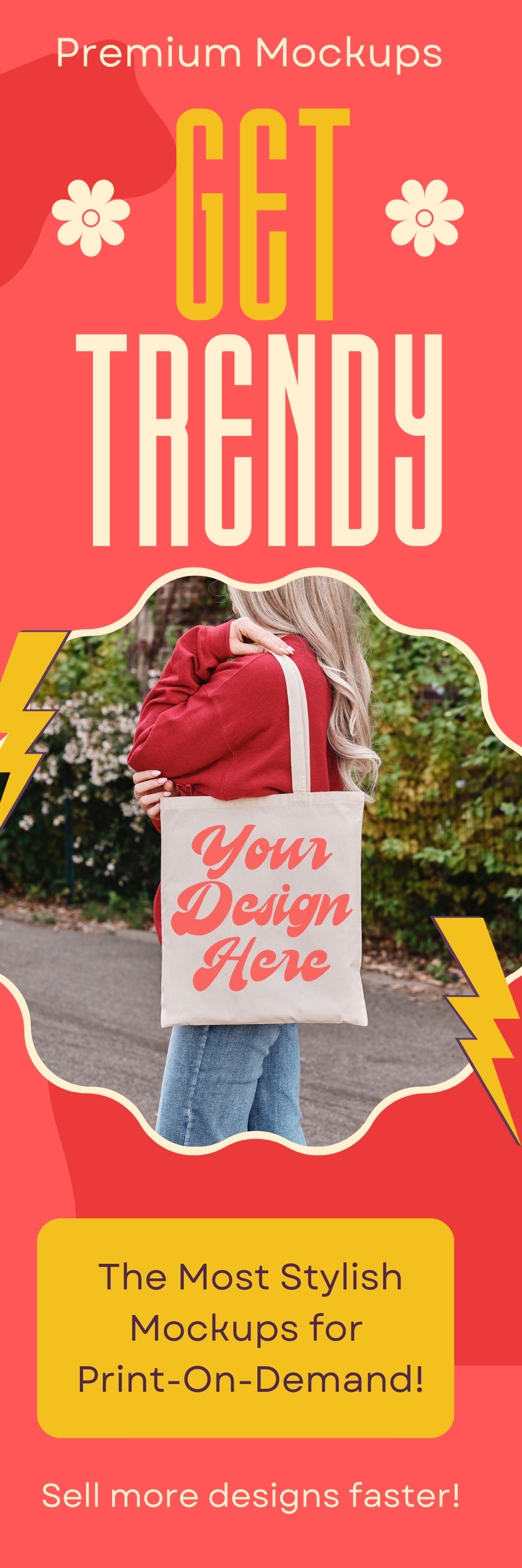Boho Canvas Tote Mockup - Customizable Liberty Bag with Realistic Market Tote Image and Minimalist Shopper Design