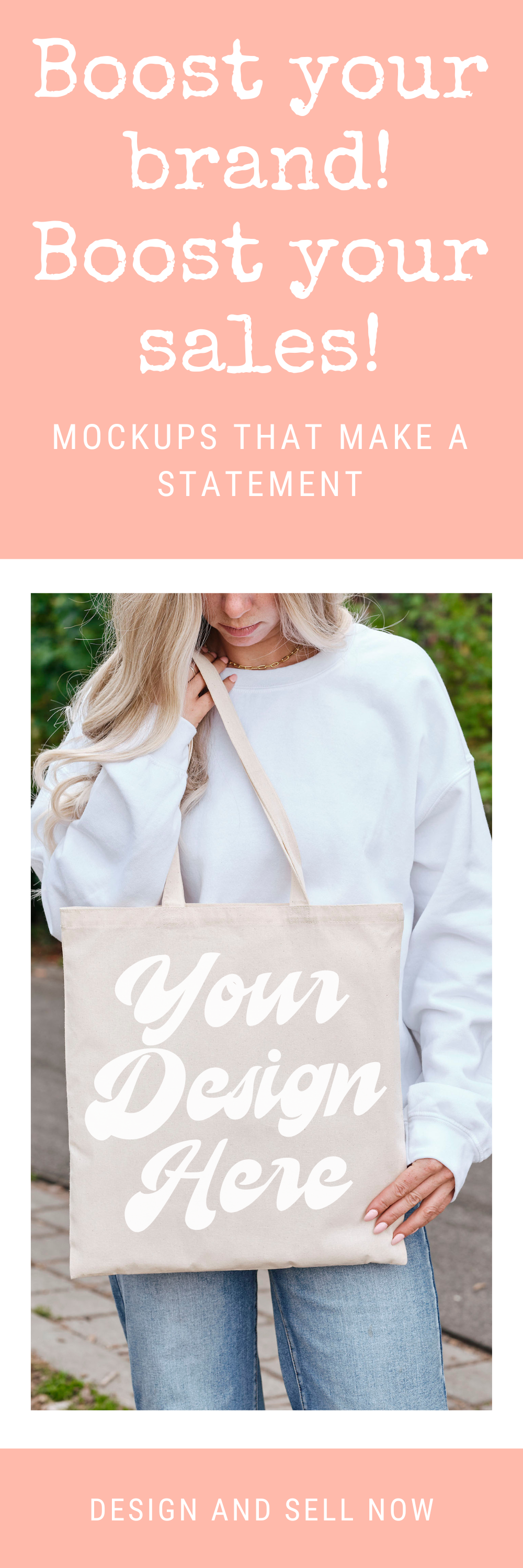 Canvas Bag Mockup - Customizable Market Bag Photo with Editable Boho Tote Design and Natural Shopper Image