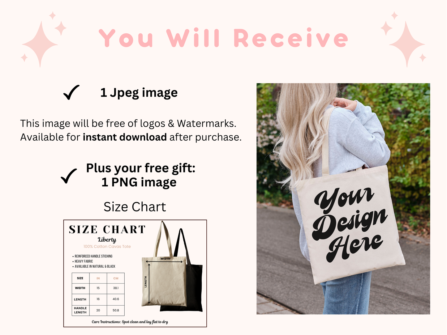 Liberty Canvas Bag Mockup - High-Quality Minimalist Tote Photo with Editable Boho Market Tote Design