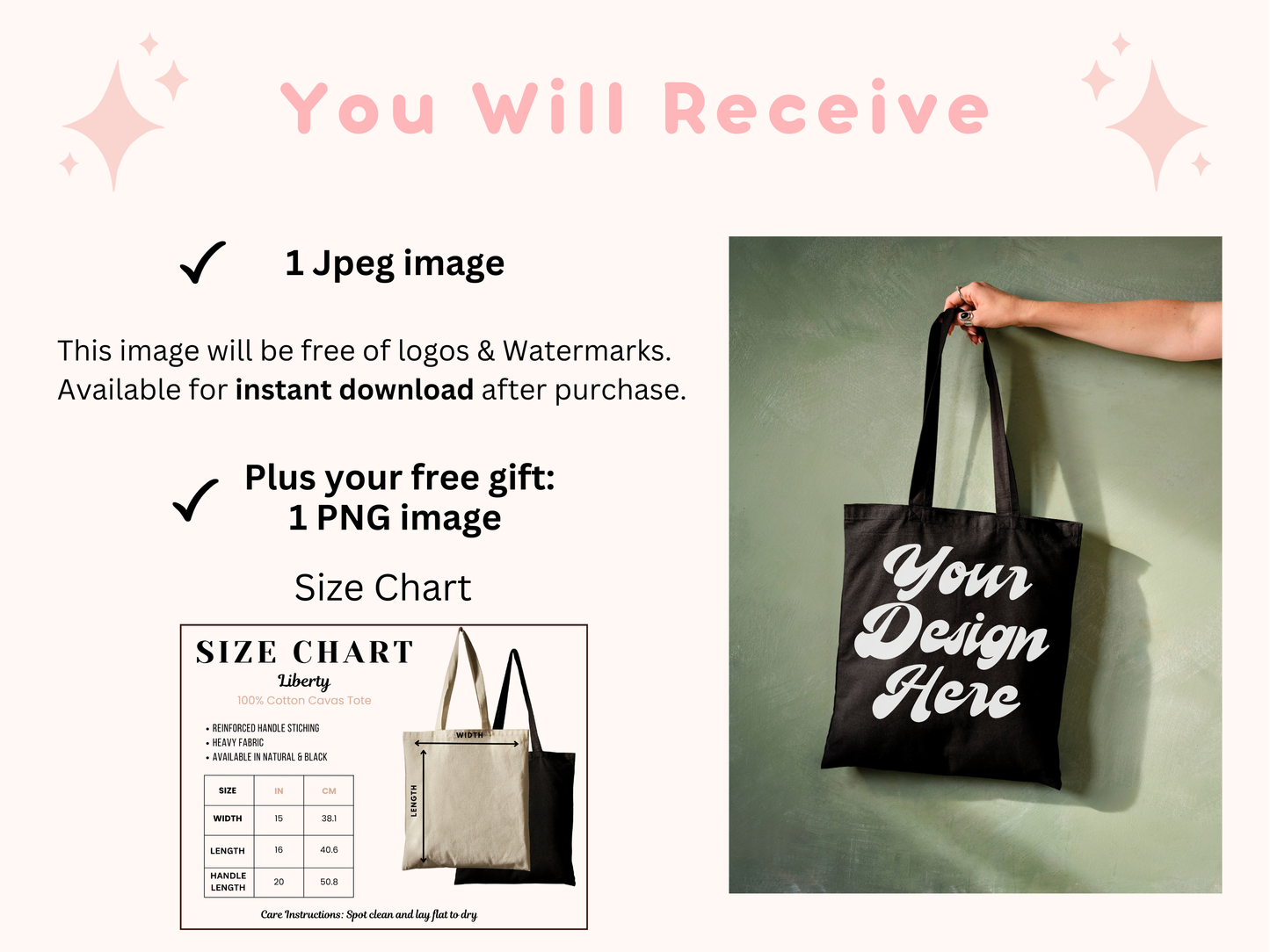 Black Liberty Tote Mockup - Simple and Trendy Shopper Bag Editable Market Bag Lifestyle Image