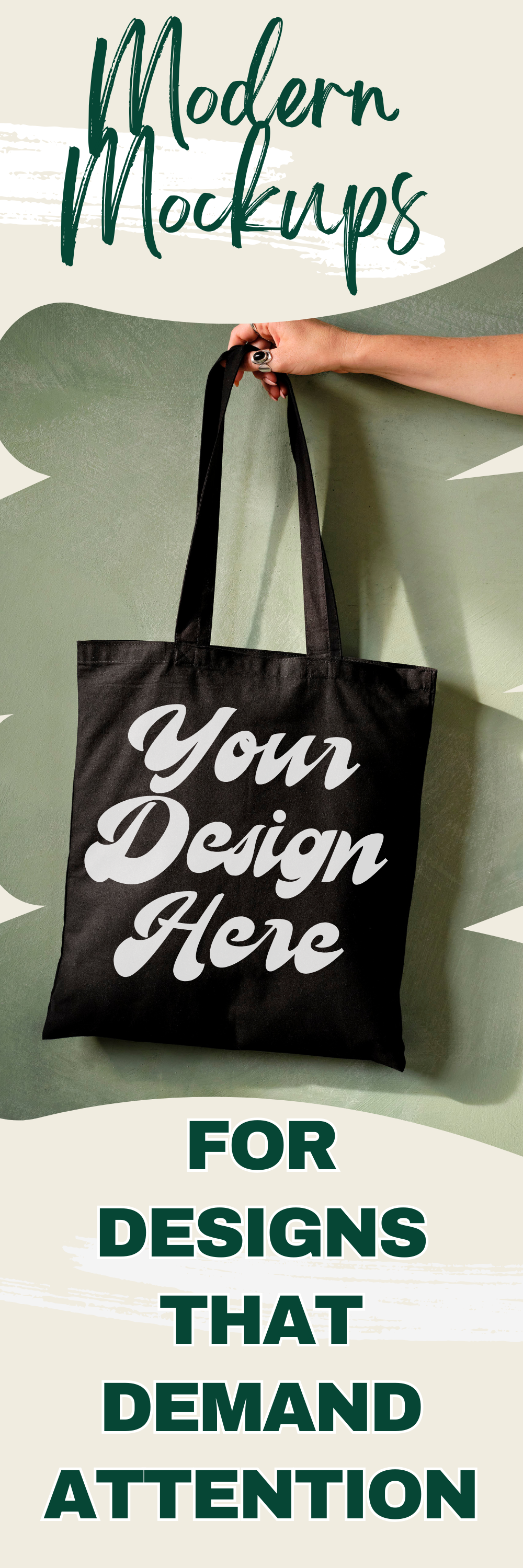 Black Liberty Tote Mockup - Simple and Trendy Shopper Bag Editable Market Bag Lifestyle Image