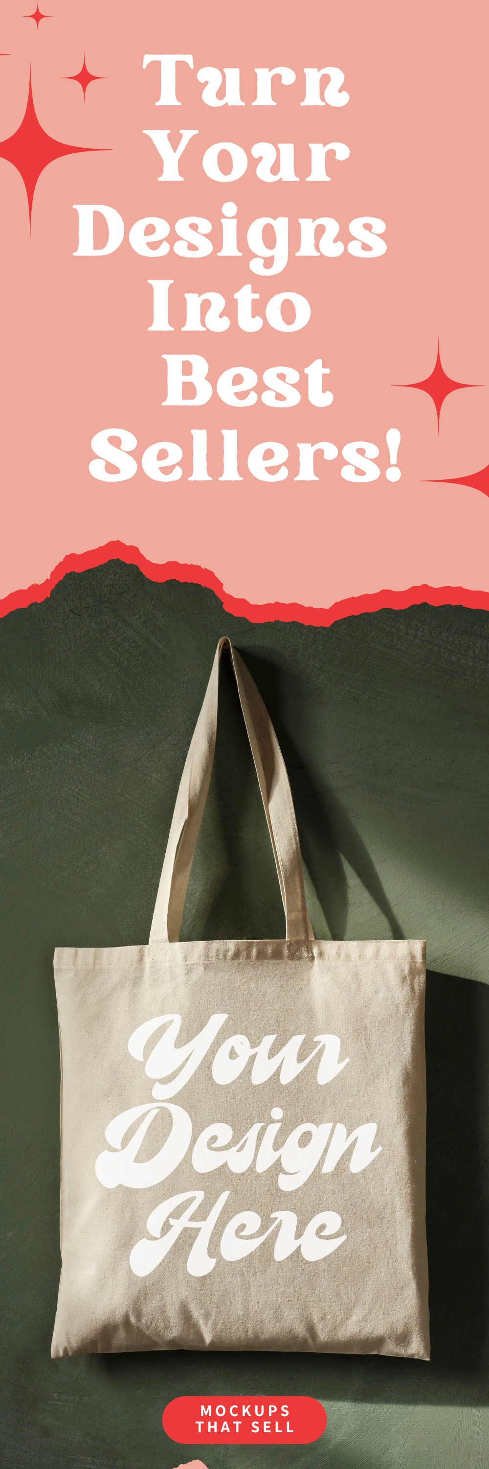 Canvas Tote Mockup - Simple Liberty Bag with Natural Lifestyle Shopper Photo and Editable Tote Design