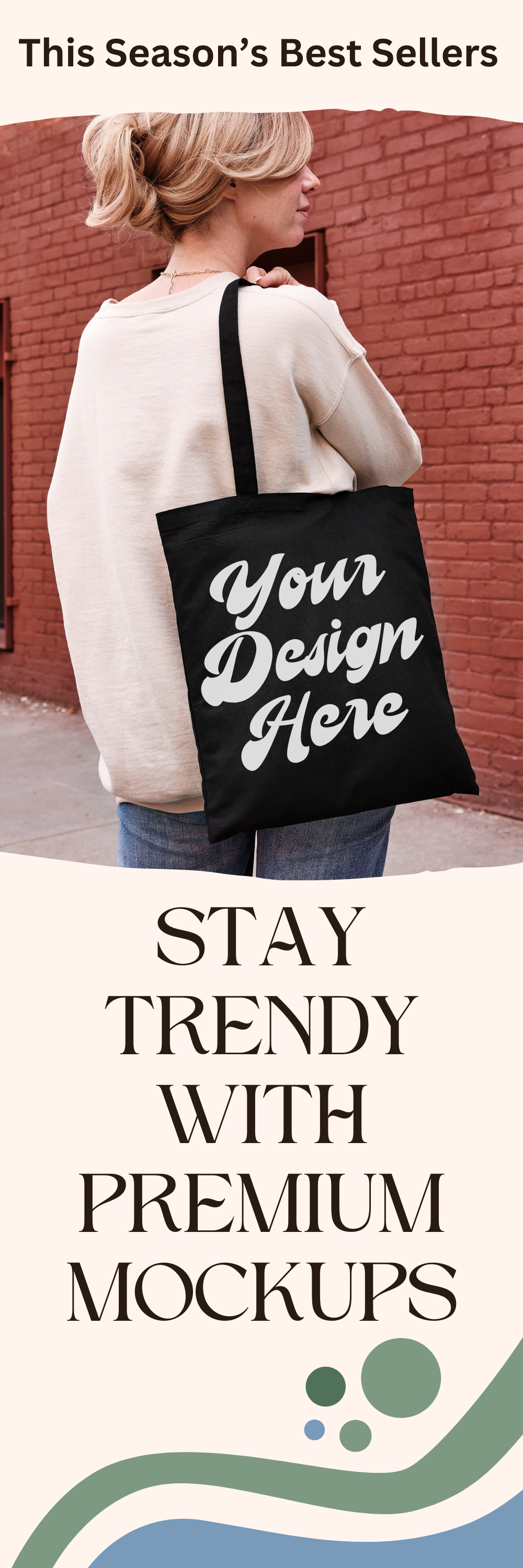 Black Liberty Tote Mockup - Customizable Black Tote with Editable Liberty Bag Design and Shopper Purse Photo