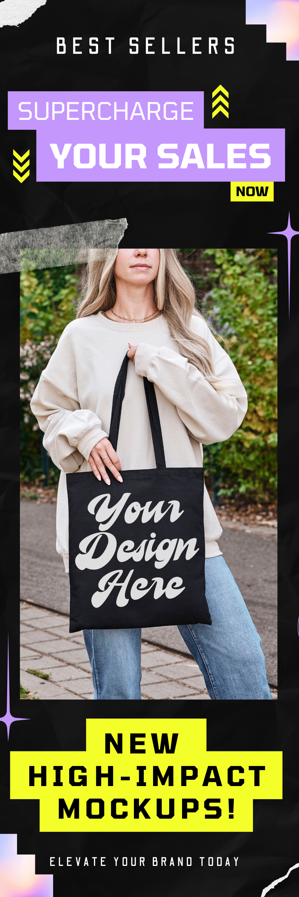 Black Liberty Tote Mockup - Custom Black Tote Design with Editable Shopper Bag and Purse Photo